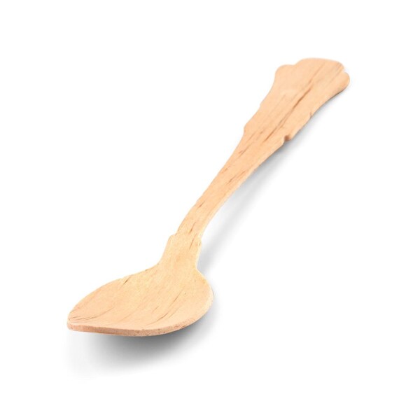 Smarty Had A Party Silhouette Birch Wood Eco Friendly Disposable Dinner Spoons (600 Spoons), 600PK - 4667SP-CASE