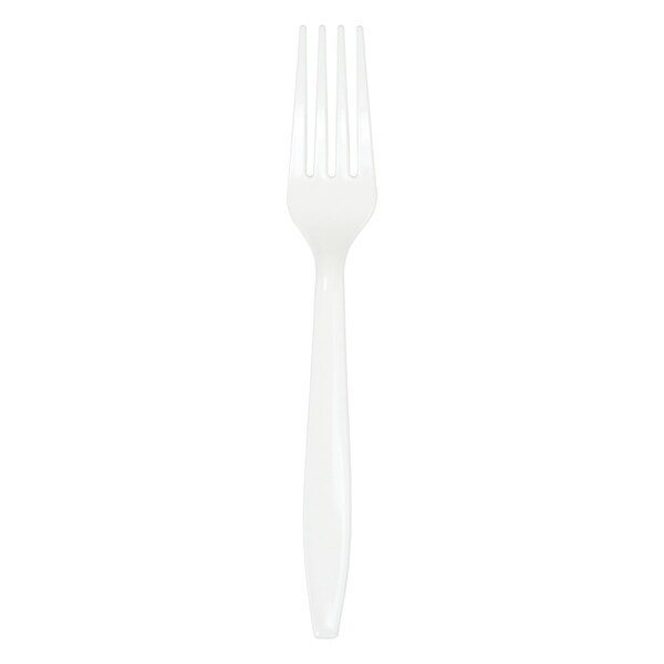 Touch Of Color White Plastic Forks, 7", 288PK - 010460