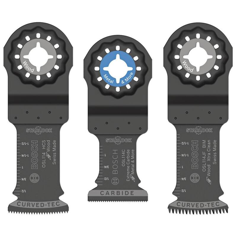Set de hojas de accesorio para herramienta múltiple oscilante Bosch Starlock (3 piezas) - OSL003VP