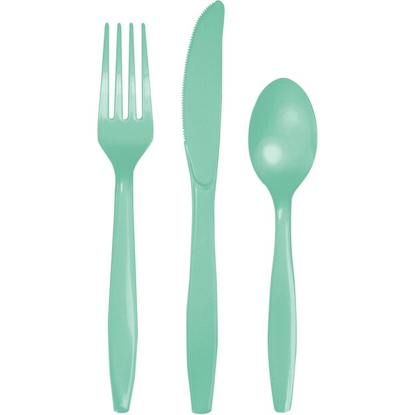 Touch Of Color Mint Green Assorted Plastic Cutlery, Fresh, 288PK - 318866