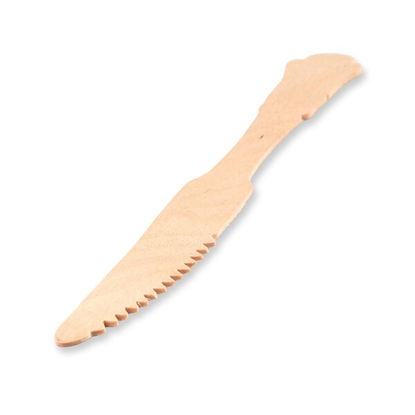 Smarty Had A Party Silhouette Birch Wood Eco Friendly Disposable Dinner Knives (600 Knives), 600PK - 4668KN-CASE