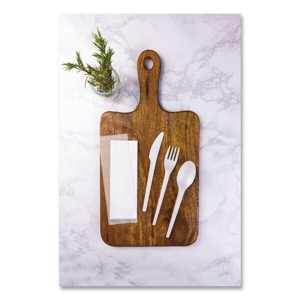 Vegware Cutlery Kits, Fork/Knife/Spoon/Napkin, White, PK250 - VW-KFSWN