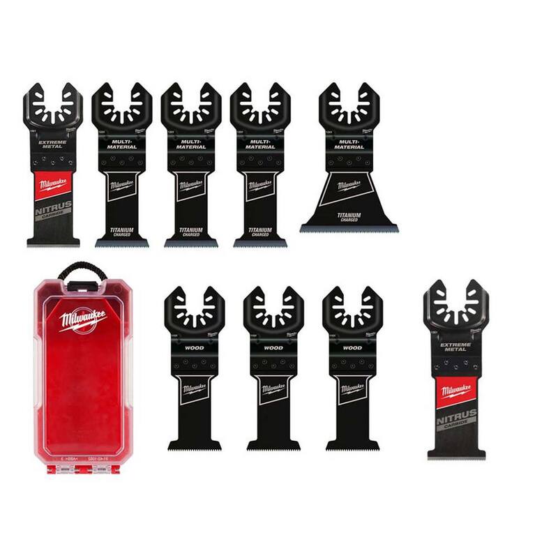 Set de hojas para herramienta multiusos oscilante de Milwaukee (9 piezas) - 49-10-9208W-49-25-1561