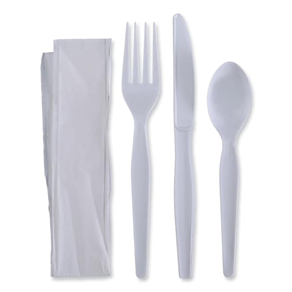 Boardwalk Cutlery Kit, Fork/Knife/Napk, 4 pcs., PK250 - FKTNHWPSWH