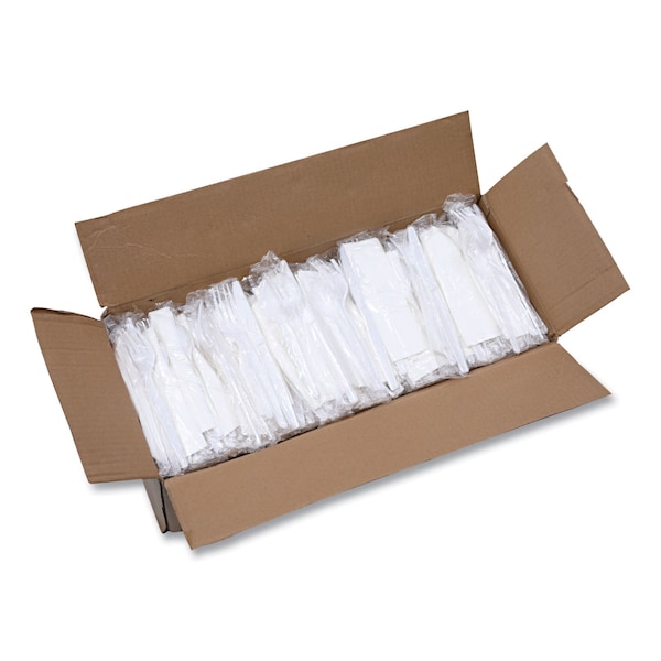 Boardwalk Cutlery Kit, Fork/Knife/Napk, 4 pcs., PK250 - FKTNHWPSWH