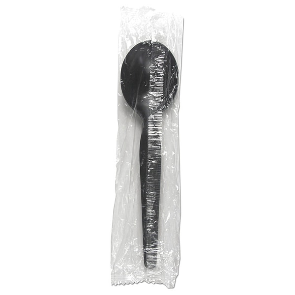 Zoro Select Disp Soup Spoon, Black, Heavy, PK1000 - V01858