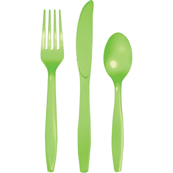 Touch Of Color Lime Green Assorted Plastic Cutlery, Fresh, 288PK - 013123