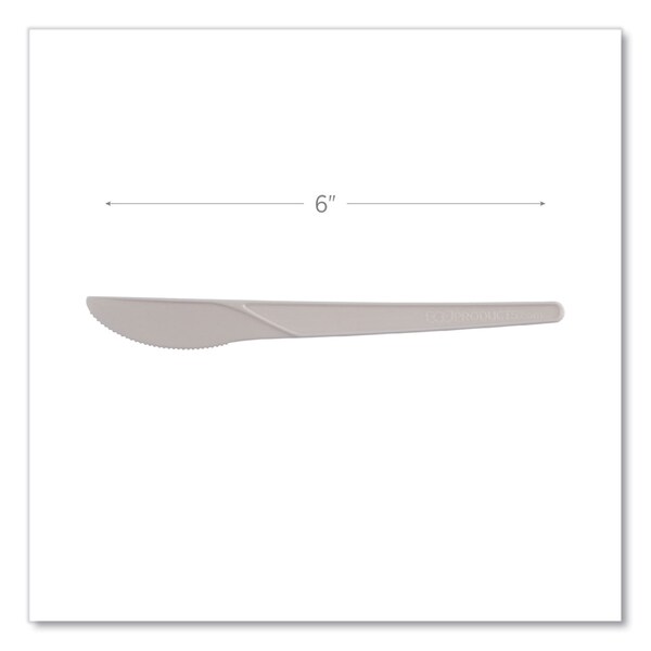 Eco-Products Plantware Compostable Cutlery, Knife, 6 in., White, 1000PK - EP-S011-W