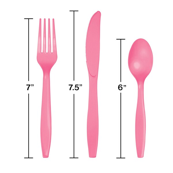 Touch Of Color Pink Assorted Plastic Cutlery, Candy, 288PK - 011350