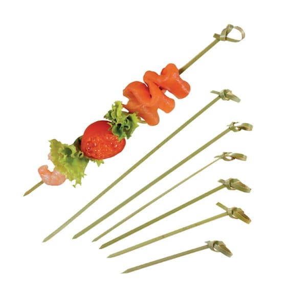 Packnwood 5.9 In. Noshi Bamboo Looped Skewer, 2000PK - 209BBBCL150