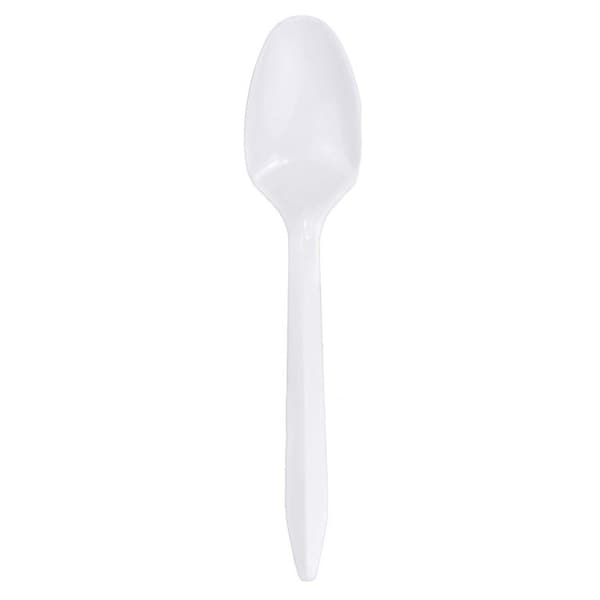 Mckesson White Polypropylene Spoon, 5 1/2 Inch Long, 1000PK - 16-70035