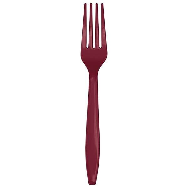 Touch Of Color Burgundy Red Plastic Forks, 7", 288PK - 010122