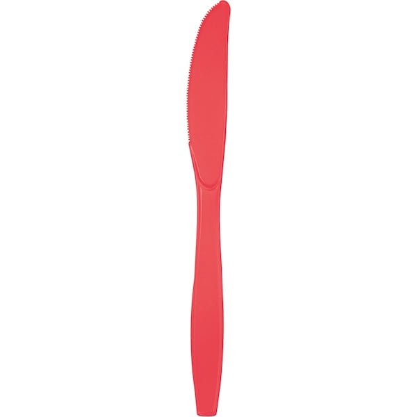 Touch Of Color Coral Plastic Knives, 7.5", 288PK - 010146
