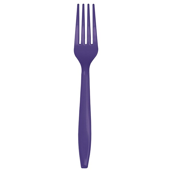 Touch Of Color Purple Plastic Forks, 7", 600PK - 010466B