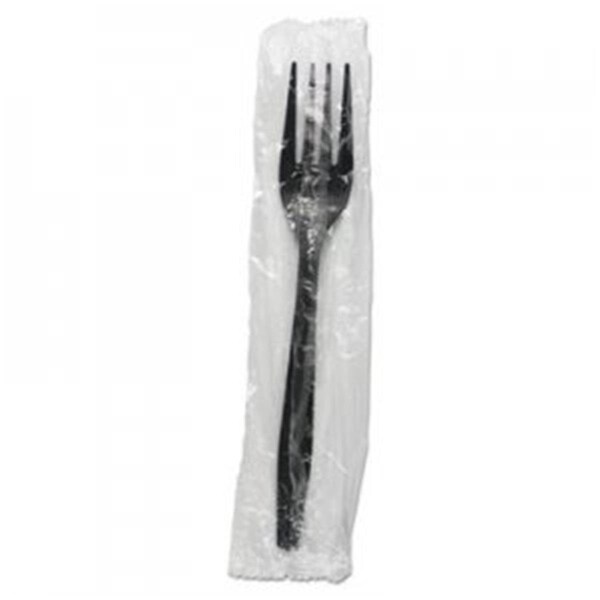 Razoredge BWK Heavyweight Wrapped Polypropylene Cutlery Fork, Black & White - RA3204875