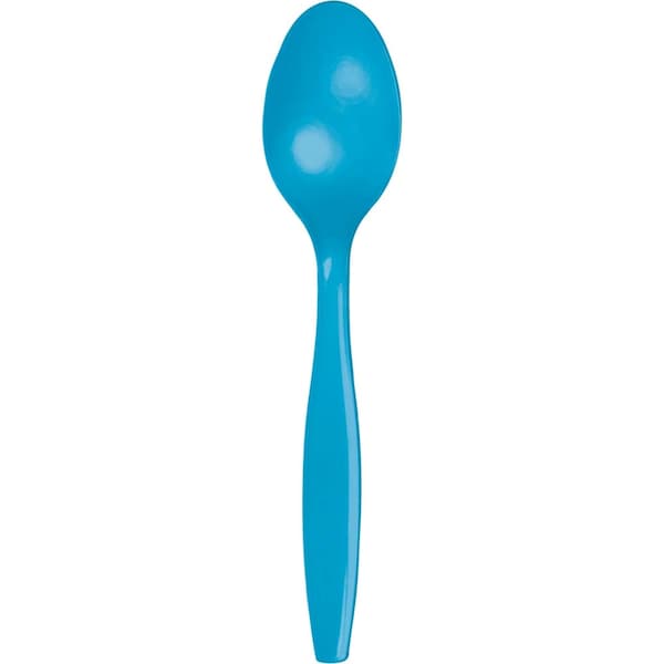 Touch Of Color Turquoise Blue Plastic Spoons, 6.75", 288PK - 011931