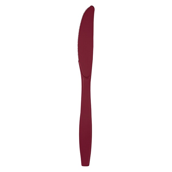 Touch Of Color Burgundy Red Plastic Knives, 7.5", 288PK - 019922