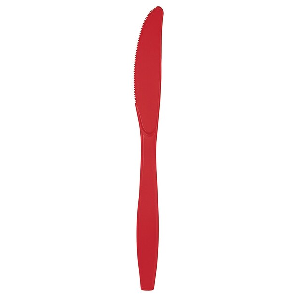 Touch Of Color Classic Red Plastic Knives, 7.5", 600PK - 010573B