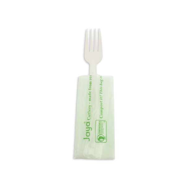 Stalk Market CPLA Compostable Heavy Weight 6.5 in. Fork - Individually Wrapped, 750PK - CPLA-002-INV