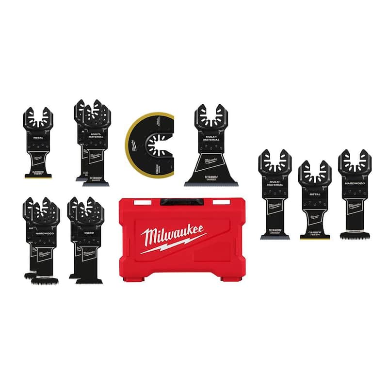 Kit de inicio de cuchillas para multiherramienta oscilante de Milwaukee (12 piezas) - 49-10-9113-49-10-9001