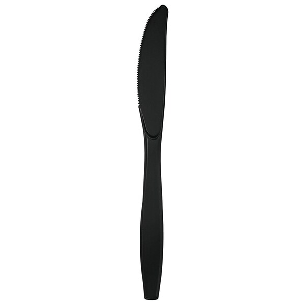 Touch Of Color Black Plastic Knives, 7.5", 600PK - 010576B