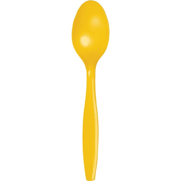 Touch Of Color School Bus Yellow Plastic Spoons, 6.75", 288PK - 010554