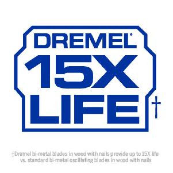 Dremel Universal 1-1/4 pulgadas Hoja de herramienta múltiple oscilante para corte de Bi metal/Madera/Tablaroca (3 piezas) - MM482BU