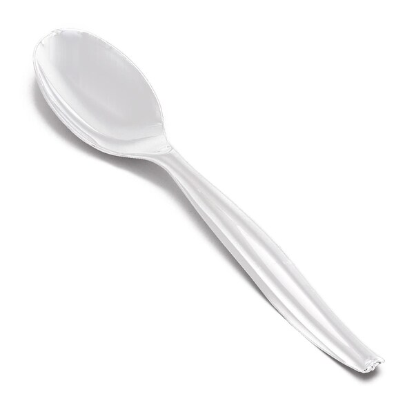 Smarty Had A Party Clear Disposable Plastic Serving Spoons (150 Spoons), 150PK - 2650-CASE