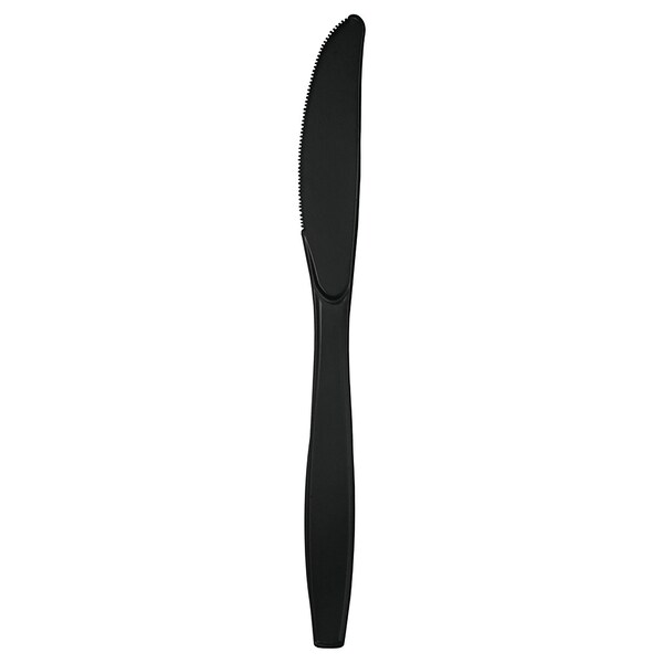 Touch Of Color Black Plastic Knives, 7.5", 288PK - 010576