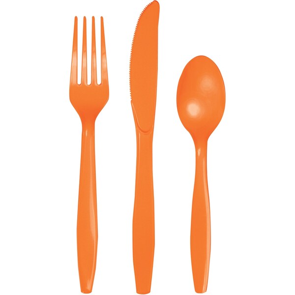 Touch Of Color Orange Assorted Plastic Cutlery, Sunkissed, 288PK - 010612