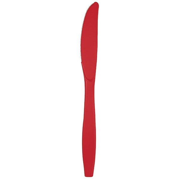 Touch Of Color Classic Red Plastic Knives, 7.5", 288PK - 010573