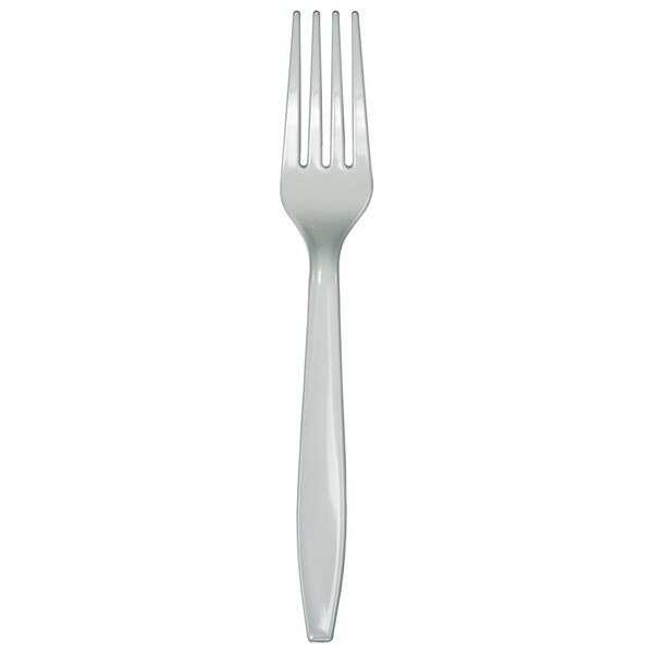 Touch Of Color Shimmering Silver Plastic Forks, 7", 288PK - 010469