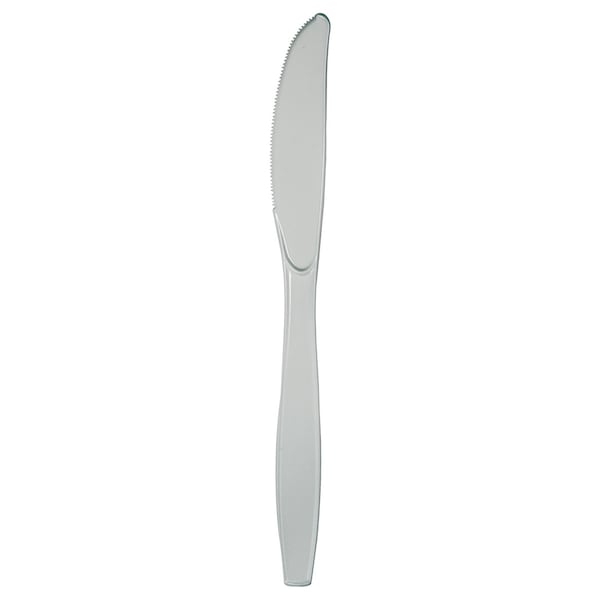 Touch Of Color Shimmering Silver Plastic Knives, 7.5", 288PK - 010586