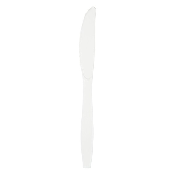 Touch Of Color White Plastic Knives, 7.5", 600PK - 010570B
