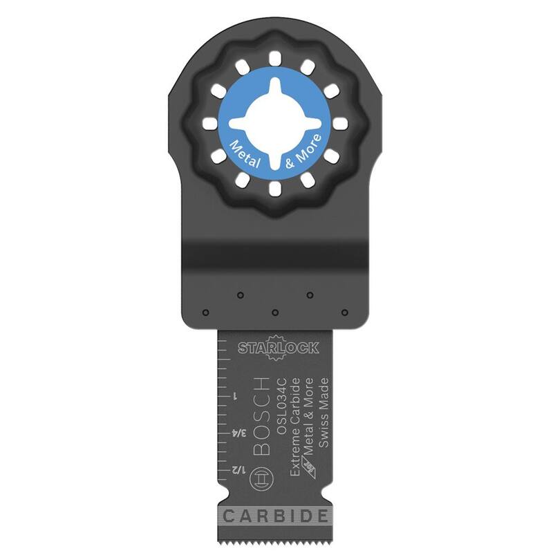 Set de cuchillas para herramienta múltiple oscilante Bosch Starlock con cuchillas de 3/4 y 1-1/4 pulgadas (2 piezas) - OSL002C