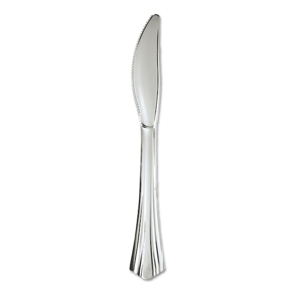 Wna Heavyweight Plastic Knives, Silver, 7 1/2", Reflections Design, PK600 - WNA 630155