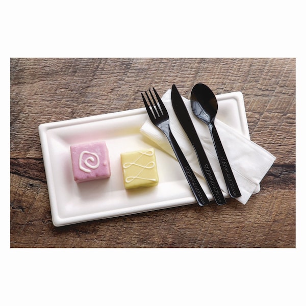 Eco-Products 100% Recycled Content Cutlery, Knife, 6", Black, PK1000 - EP-S111