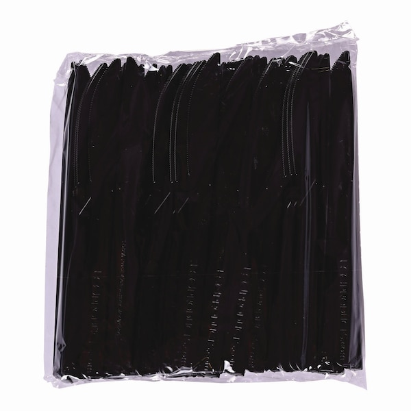 Eco-Products 100% Recycled Content Cutlery, Knife, 6", Black, PK1000 - EP-S111