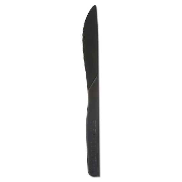 Eco-Products 100% Recycled Content Cutlery, Knife, 6", Black, PK1000 - EP-S111