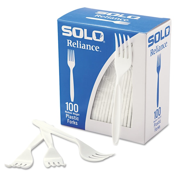 Dart Boxed Reliance Medium Heavy Weight Cutlery, Fork, White, PK1000 - RSWFX-0007