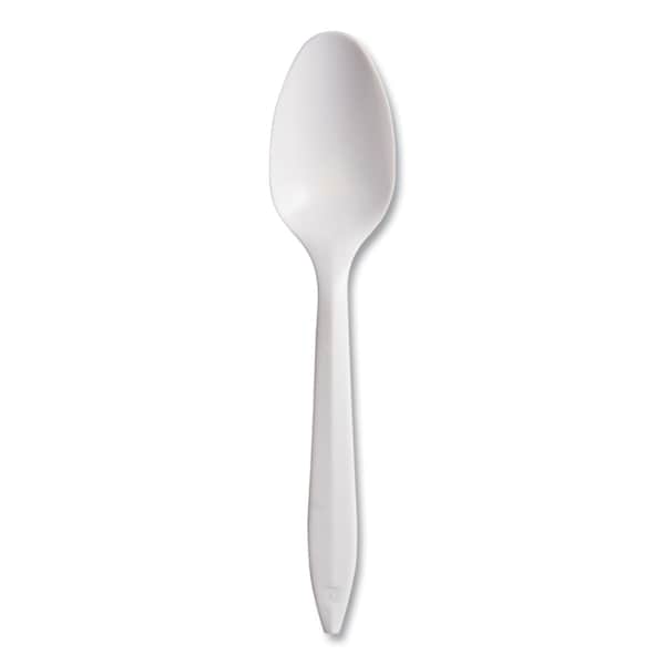 Dart Regal Mediumweight Cutlery, Full-Size, Teaspoon, White, PK1000 - S6SW