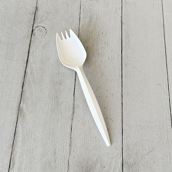 Boardwalk Mediumweight Polypropylene Cutlery, Spork, White, 1000PK - BWKSPORKWHPP