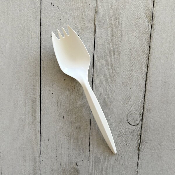 Boardwalk Mediumweight Polypropylene Cutlery, Spork, White, 1000PK - BWKSPORKWHPP