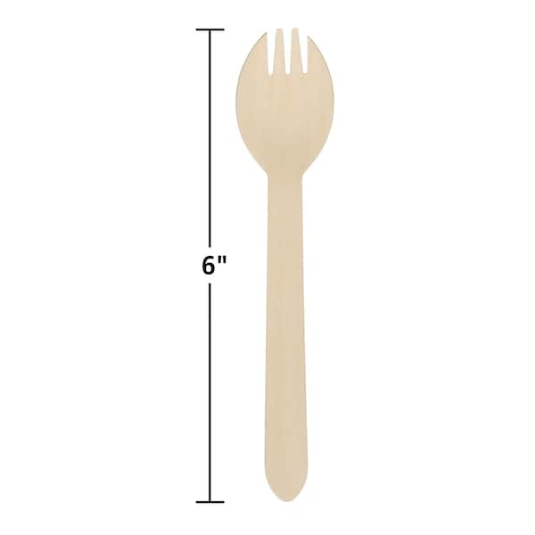 Hoffmaster 6" Wooden Sporks PK 1000 - 883333