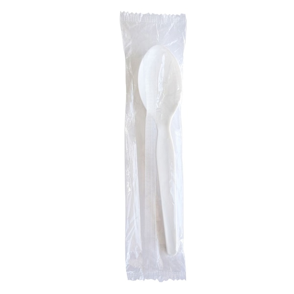 Boardwalk Heavyweight Wrapped Polystyrene Cutlery, Soup Spoon, White, 1000PK - BWKSOUPWHPS