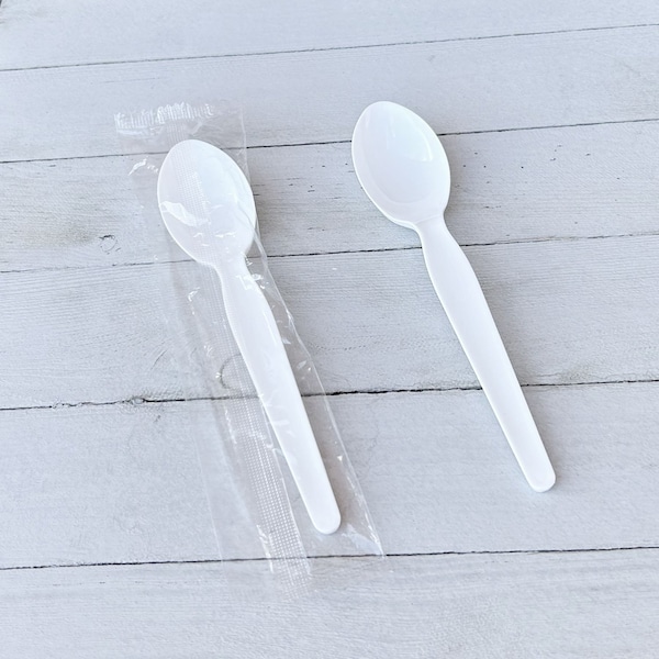 Boardwalk Heavyweight Wrapped Polystyrene Cutlery, Soup Spoon, White, 1000PK - BWKSOUPWHPS