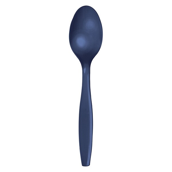 Touch Of Color Navy Blue Plastic Spoons, 6.75", 600PK - 010603B