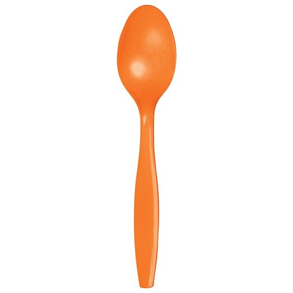 Touch Of Color Sunkissed Orange Plastic Spoons, 6.75", 600PK - 010615B