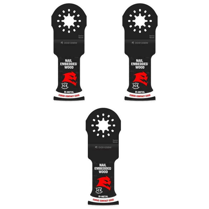 DIABLO 1-1/4 pulgadas Demo Demon Starlock Hojas oscilantes bimetálicas para madera con clavos incrustados - DOS125BW3