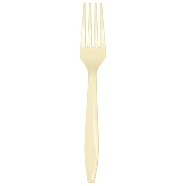 Touch Of Color Ivory Plastic Forks, 7", 288PK - 010475